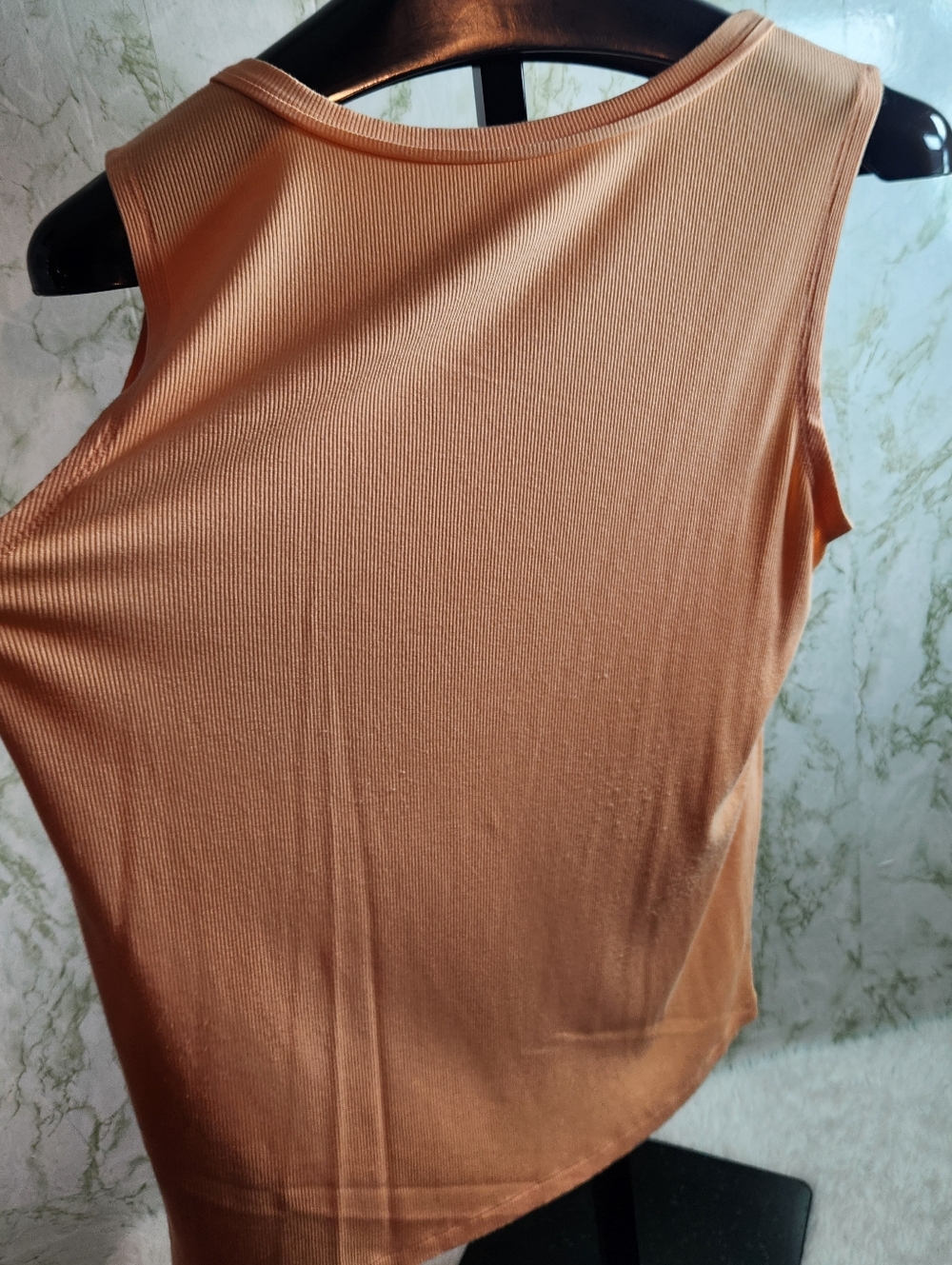 Light Orange Ribbed Tank - Picture 7 of 9